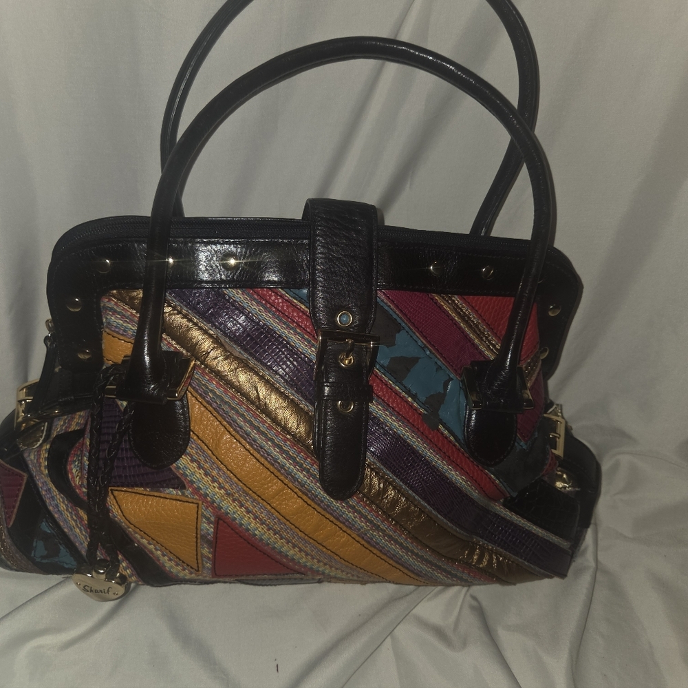 Sharif Multicolor Patchwork Handbag - image 2